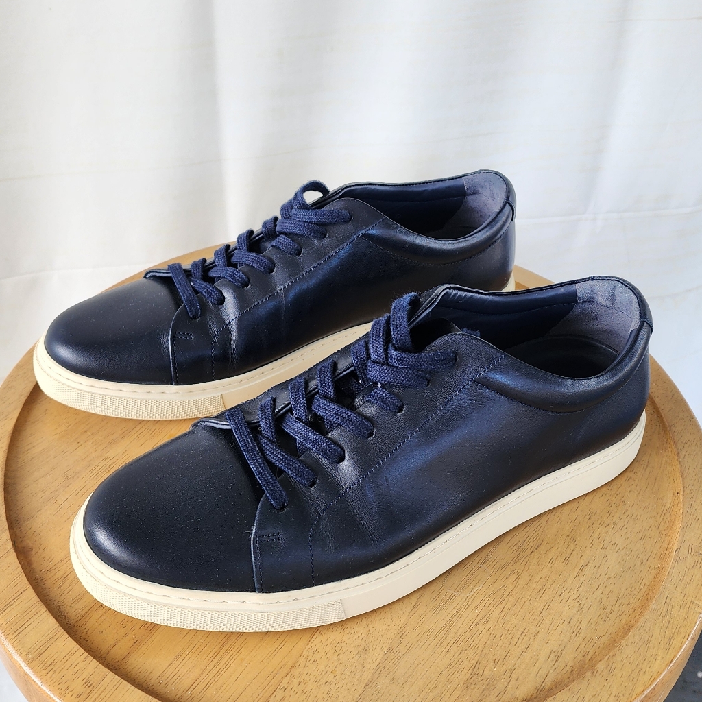Allen Edmonds Canal Court Navy Leather Sneakers